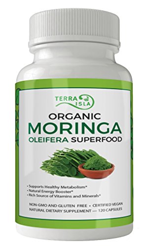 Organic Moringa Oleifera 800 mg Capsules - 120 ct | Supports Weight Loss & Boosts Energy | Aids Lactation in Breastfeeding Mothers | Joint Support | Powerful Antioxidant |