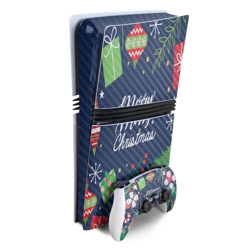 Carbon Fiber Gaming Skin Compatible with Sony PlayStation 5 PS5 Pro Bundle - Me…