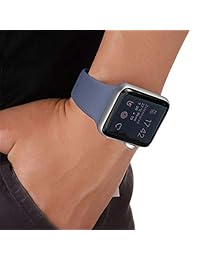 Nukelolo - Correa deportiva compatible con Apple Watch de 1.496 in, 1.575 in, 1.654 in, 1.732 in, correa de repuesto de silicona suave compatible con Apple Watch Series 5 4 3 2 1