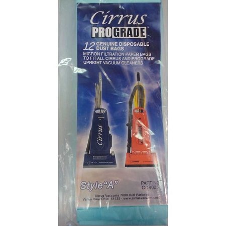 12 Genuine Cirrus Paper Vacuum Bags Style A Micro Ply for C-14005