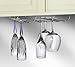 Spectrum Diversified Triple Stemware Holder for Storing and Organizing Wine Glasses as a Wine Rack Alternative, Chrome