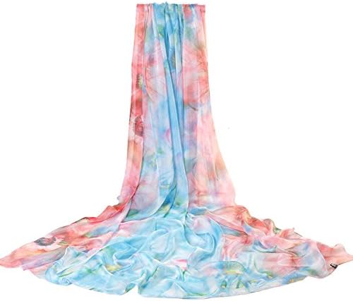 Sun-screening silk scarves Air conditioning shawl Long large beach towel-A One Size