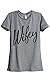 Thread Tank Wifey Cursive Women's Relaxed T-Shirt Tee Heather Grey Medium