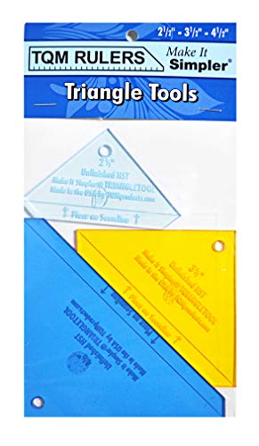 TQM Products Triangle Tool 2-1/2 Inch, 3-1/2 Inch and 4-1/2 Inch Rulers
