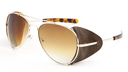 removable leather side shields for sunglasses