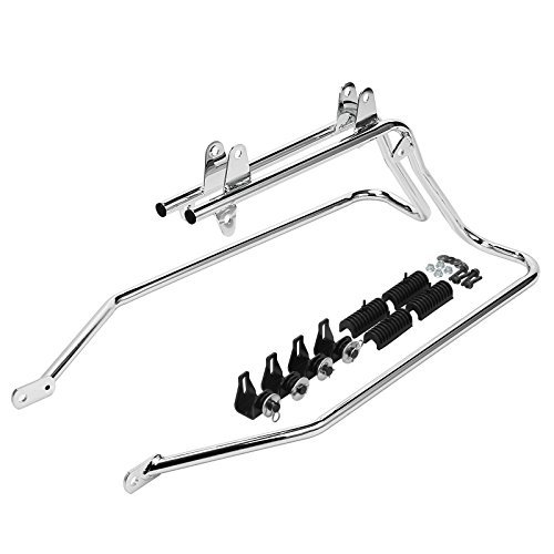 Chrome Saddlebag Saddle bag Conversion Bracket For Harley Heritage Softail 84-13