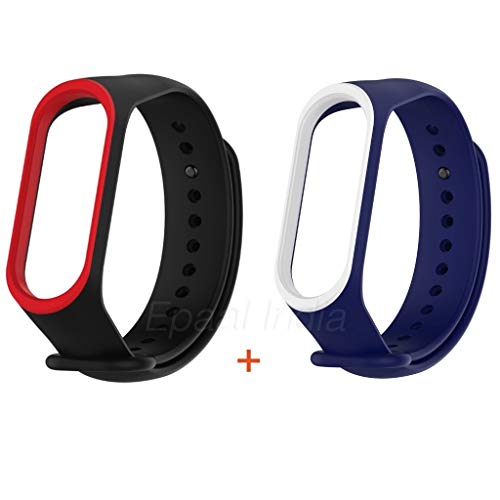 Epaal Dual Color Wristband Smartband Strap for Xiaomi Mi Band 4 and Mi Band 3