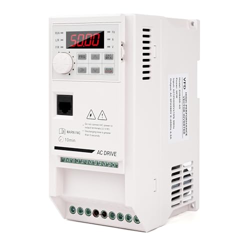 Inverter 220 V Variable Frequency Drive 4KW VFD Frequency Converter Single Phase Input 220 V Output Three Phase 380 V CNC Motor Speed Controller ZHB600-4KW Extension Cable 2 m