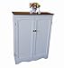 Homecharm-Intl 30.3x11.8x39.8-Inch Storage Cabinet,White with Veneer Top (HC-012)