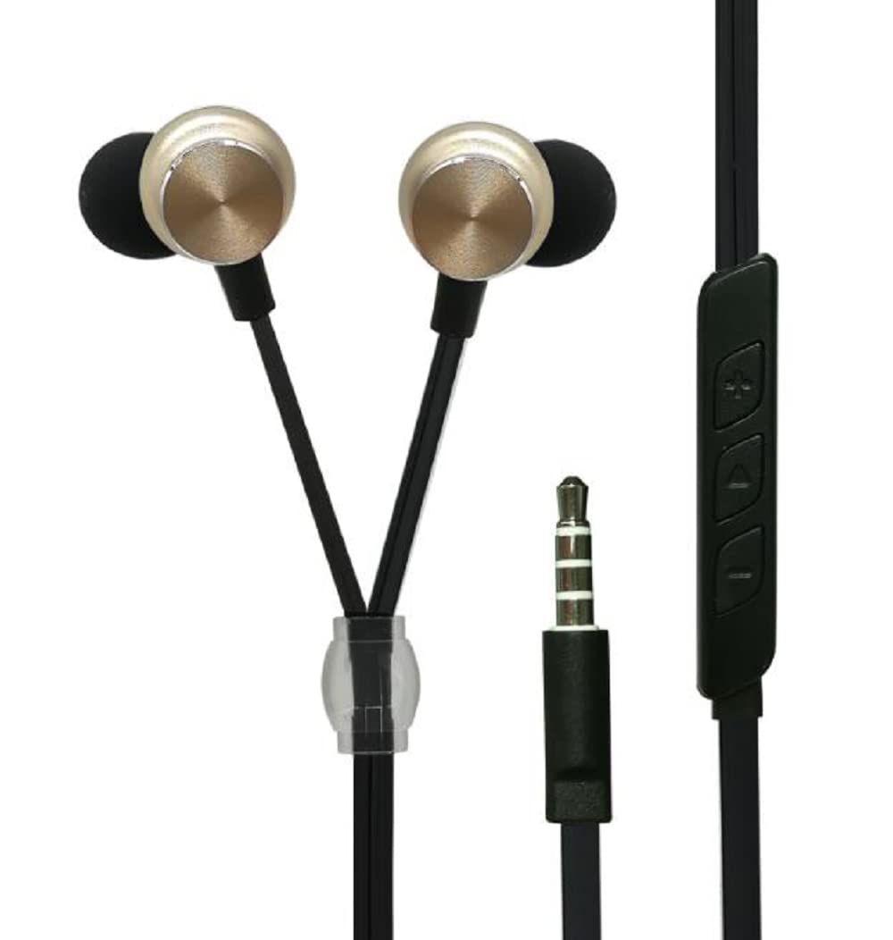 carstyling XXL 2GO Luxury In-Ear Stereo Headset Gold Zip Style