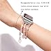 38mm Bands for Apple Watch Rose Quartz Bead Natural Stone Bracelet Replacement Women Girls for Apple Watch Series 3 All Version 38 mm