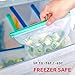 Reusable Silicone Food Storage Bags 3 Pack - 2 Large Food Bags 50OZ & 1 Quart Silicone Bag - Reusable Freezer Bags Leakproof - Reusable Sandwich Bags Dishwasher Safe - Silicone Sous Vide Bags Airtight