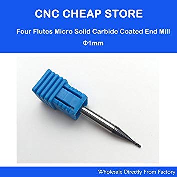 Generic 5pcs 4 Four Flutes 4F 4 * 1 * 3 * 50mm Nano Coated Dia 4mm End Mill Router Bit Milling Cutter Mane CNC Drill Tool HRC55 Steel