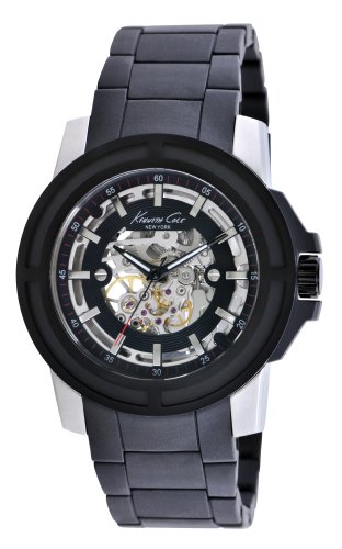 Kenneth Cole New York Men's 'Auto' Quartz Stainless Steel Dress Watch, Color:Silver-Toned (Model: KC9178)