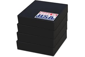 BULLKE USA Made Rubber Anti-Vibration Pads - Heavy Duty Vibration Isolation Pats for Washing Machine, Air Conditioner, Compressor, 1500 LBS Capacity, 3x3x0.5 in, Noise Reduction, Shock Absorber (4)