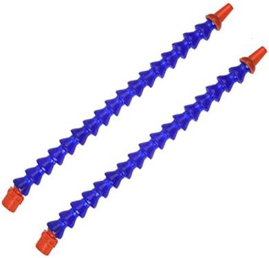 CHHR Round Nozzle 1/2" Plastic Flexible Water Oil Coolant Pipe Hose 30cm Length Plastic Adjustable Flexible Cooling Tube (2)