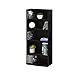 Furinno 17058EX Jaya 4-Tier Multimedia Storage Tower, Espresso