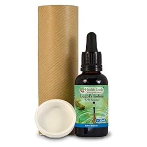 Lugols 12% Iodine Solution 30ml, High Strength, True 12% Liquid Formulation, Bulb Pipette for Easy & Accurate Dispensing, Buy 4 and get 1 of Them Free, Formulated & Made in Wales