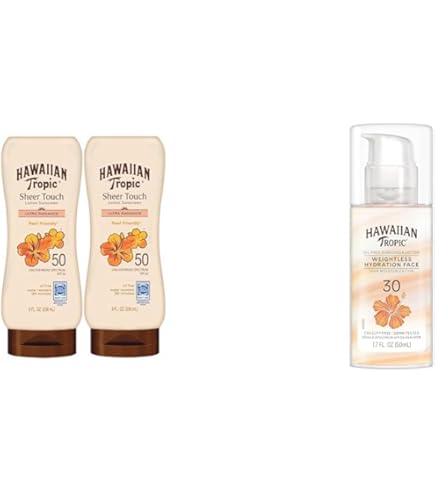 Amazon.com: Hawaiian Tropic Sheer Touch Ultra Radiance SPF 50 Twin