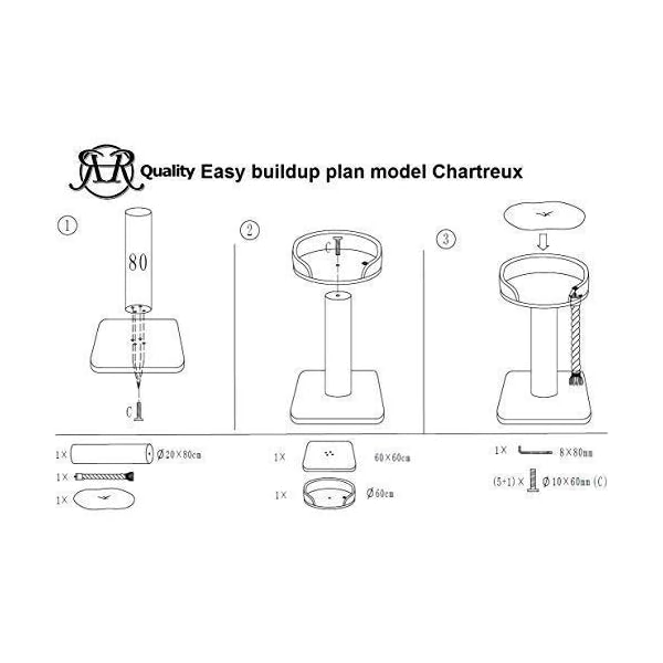 Tiragraffi per gatti grandi xxl Chartreux Grigio Chiaro maine coon robusto adulti grande gatto albero enormi giganti XL