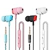 4-Packs-Earphones-CBGGQ-Noise-Isolating-In-Ear-Headphones-with-Pure-Sound-and-Powerful-Bass-Earbuds-with-Microphone-Volume-Control-Headphones-for-iOS-and-Android-Smartphones-Laptops-Gamingetc CBGGQ 4 Packs Earphones, Noise Isolating In-Ear Headphones with Pure Sound and Powerful Bass, Earbuds with Microphone…