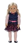 Our Generation Kiana 18-Inch Doll with Blonde Hair, Cute Skirt and Puffy Vest