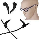 Bihood Lite Eyeglass Holder Eyeglass Stand Eyeglass Nose Pads Eyeglass Frame Holder Eyeglass Repair Kit Earring Hooks Eyewear Sunglasses Eyewear Tip Sports Retainer Black 2 Pairs
