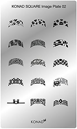 KONAD Square Image Plate 02 for Stamping Nail Art Manicure Nail Care by iiistyle