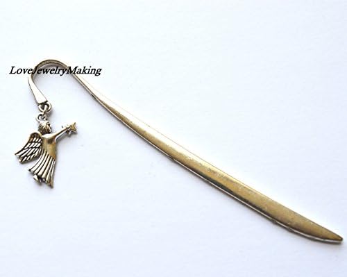 angel bookmark book lover gift silver bookmark angel gift bookmark handmade gift angel charm spiritual gift handmade bookmark