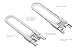 Child Proof Locks for Cabinet Doors, Adjustable U-Shaped, Door Latch 4 PCK White