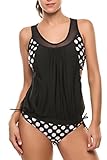 Avidlove Women's Two Piece Tankini Swimsuits Polka Dot Sporty Swimwear