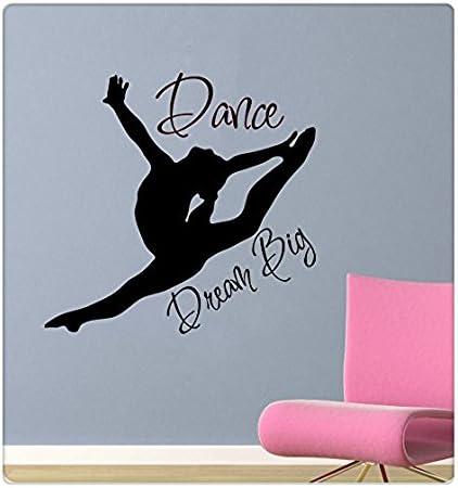 Wall Sticker 24" Dance Silhoute Dream Big Wall Decal Sticker Art Mural Home Décor Quote