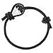 Wind Passion Black Rope Nautical Bracelet for Stylish Men