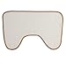 SUMLINK U-Shaped Loving High Density Space Memory Cotton Toilet Bathroom Carpet Floor Mats (15.7 x 23.6 Inch) (Beige)