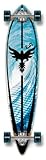 Yocaher Punked Graphic Pintail Complete Longboard Skateboard, Tsunami, 40 x 9-Inch