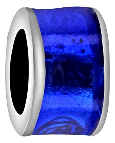 Tuscany Silver Women's Sterling Silver Blue Enamel Bead