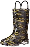 Western Chief Kids Boys' Light-Up Waterproof Rain Boot, Batman Lighted, 13 M US Little Kid