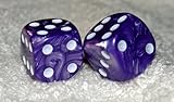 Dark Purple Swirled Dice Pair