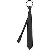 LJBFNN Mens Ties Pre-tied Ties for Men, Adjustable Zipper Tie Mens Black Tie for Office Graduation School Uniforms