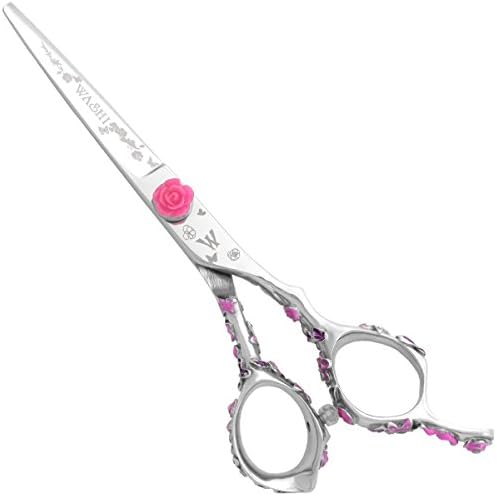 Washi pink Rosebud shear scissor Japanese steel silver 440C pt