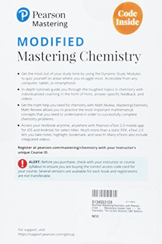 Modified Mastering Chemistry with Pearson eText -- Standalone Access Card -- for Chemistry: The Cent - //medicalbooks.filipinodoctors.org