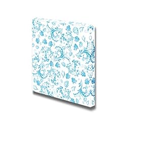 Canvas Prints Wall Art - Seamless Floral Pattern |Seamless Pattern Modern Wall Art Ready to Hang - 12" x 12"