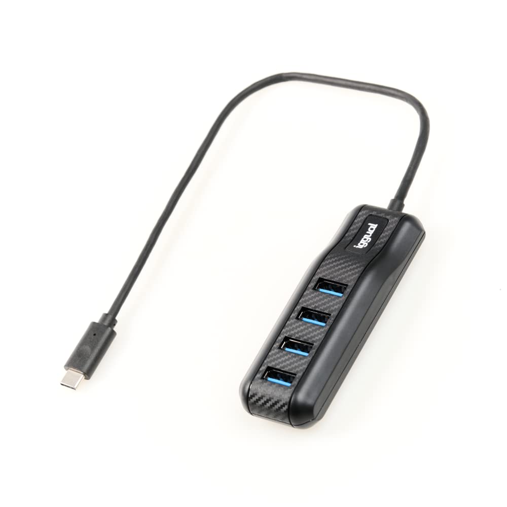 Iggual - USB C 3.1 Hub - USB C to 4 Ports USB 3.1 Adapter Compatible with Mac OS, Windows, Linux | Lightweight USB C Adapter - Plug & Play