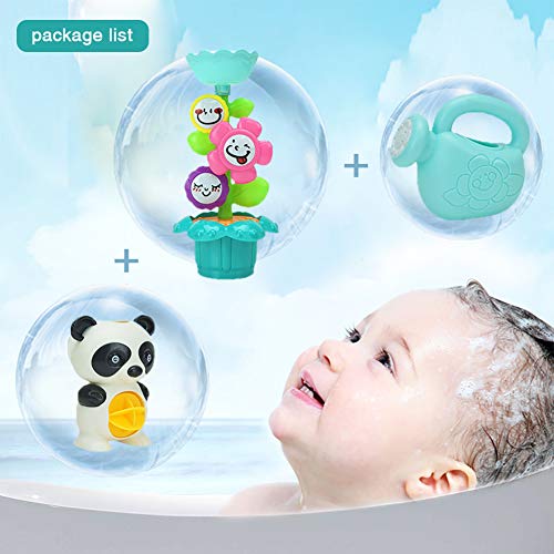 Pveath Bath Toy for Toddlers Babies Music Waterfall Sprinker , Environmentally and Non-Toxic Beach Bath Fountain Toy . (Panda)