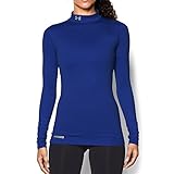 Under Armour Women's ColdGear Authentics Mock, Royal/Metal, Medium