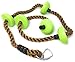 ChooseDaily 6.5 Foot Ninja Climbing Rope with 5 Foot Holds and Safety Carabiner | Ninja Warrior Training Equipment