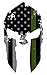Military Spartan Tattered Thin Green Line Helmet Sticker US Flag Subdued Molon Labe Reflective Decal with Thin Green Line