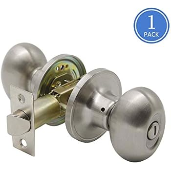 Amazon Com Brushed Nickel Door Knobs Privacy