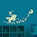 Unicorn Glow in The Dark Wall Stickers, Fairytale Fairy Glow in The Dark Stars Wall Decals for Girls Bedroom