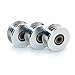 BIQU GT2 3mm Bore Aluminum Toothless Timing Belt Idler Pulley/Double Head for 3D Printer 6mm Width Timing Belt (Pack of 5pcs)